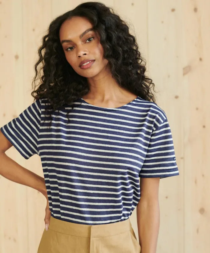 Tees and Tanks Women Jenni Kayne Rue Striped Tee White Stripe