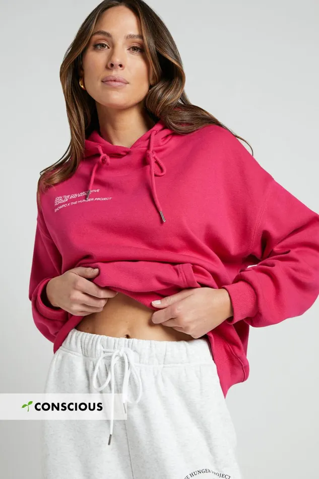 The Hunger Project X Showpo 8211 Collaborative Hoodie In Mulberry Women Showpo Activewear