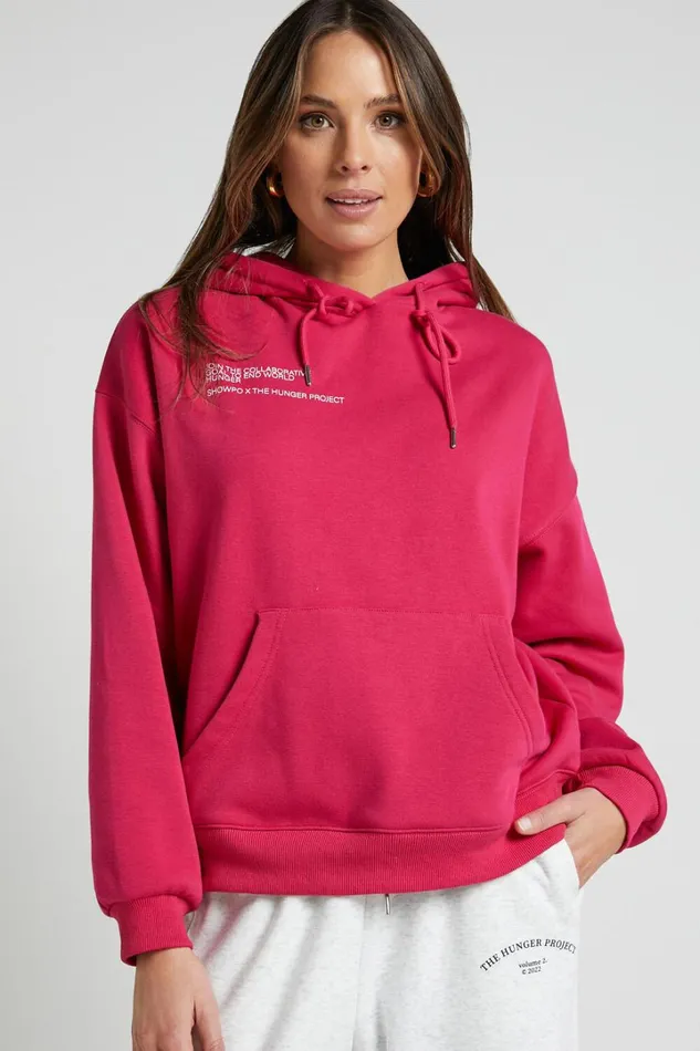 The Hunger Project X Showpo 8211 Collaborative Hoodie In Mulberry Women Showpo Activewear