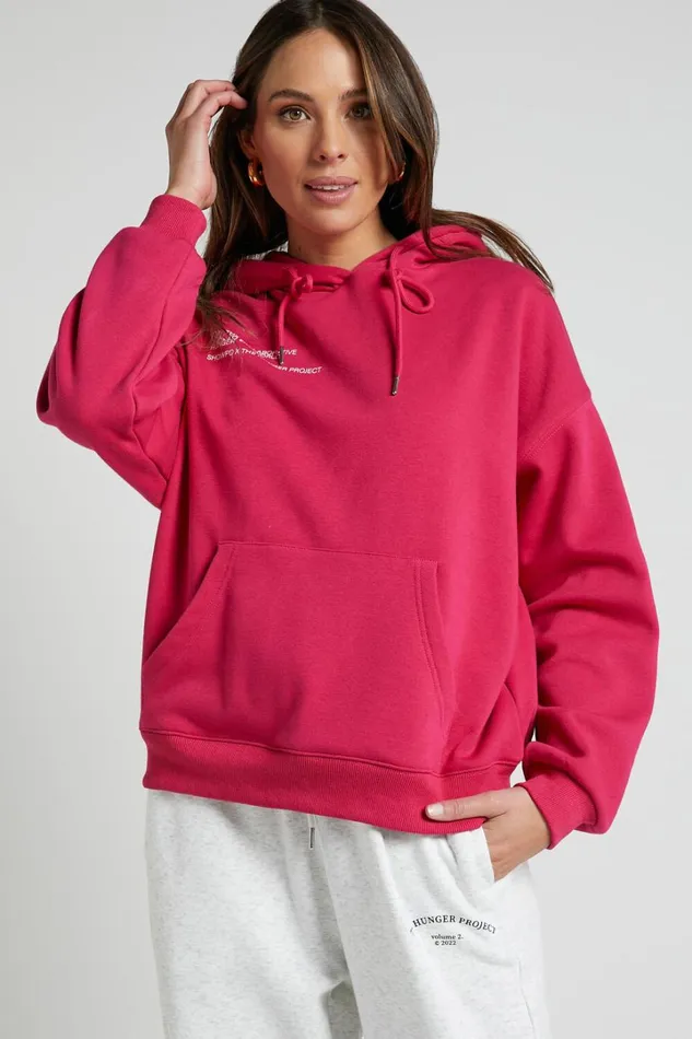 The Hunger Project X Showpo 8211 Collaborative Hoodie In Mulberry Women Showpo Activewear