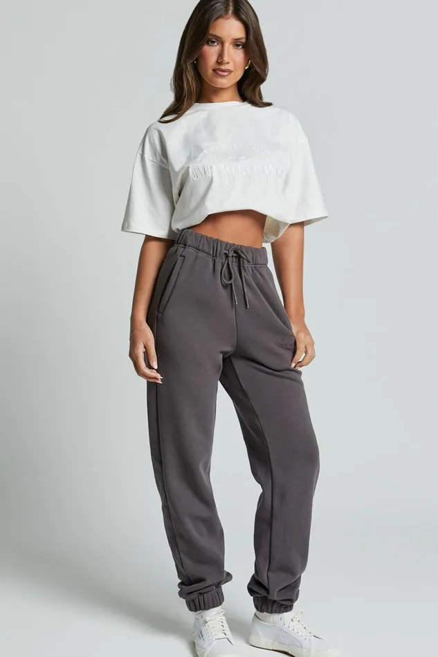 The Hunger Project X Showpo 8211 THP Track Pants In Grey Women Showpo Activewear