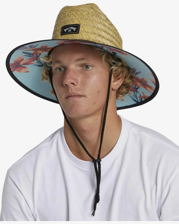 Tides Print Straw Lifeguard Hat Splash Men Billabong Hats