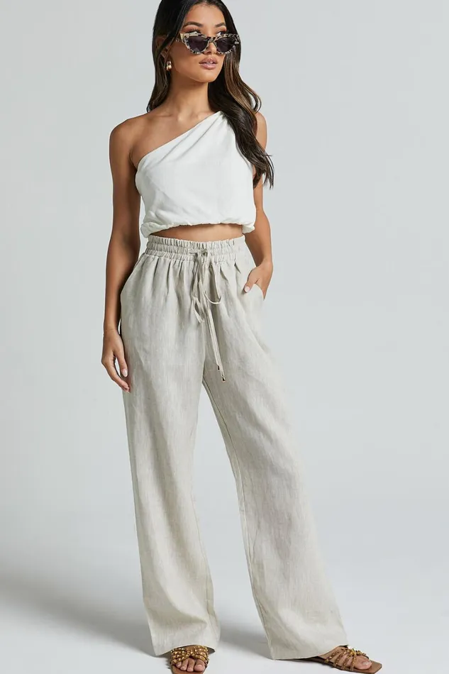 Tilly Pants 8211 Elasticated Drawstring Relaxed Linen Pants In Beige Women Showpo Pants Tilly Pants 8211 Elasticated Drawstring Relaxed Linen Pants In Beige Women Showpo Pants