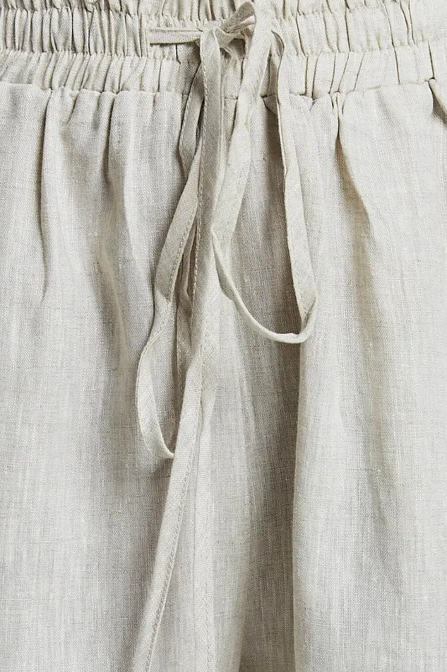 Tilly Pants 8211 Elasticated Drawstring Relaxed Linen Pants In Beige Women Showpo Pants