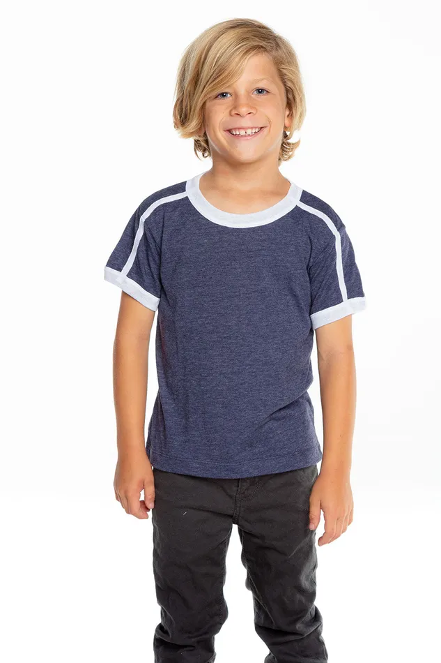 Tops Boys Recycled Vintage Jersey Contrast Binding Short Sleeve Tee Chaser Brand