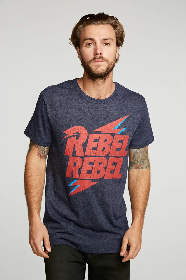 Tops Chaser Brand Mens David Bowie Rebel Rebel