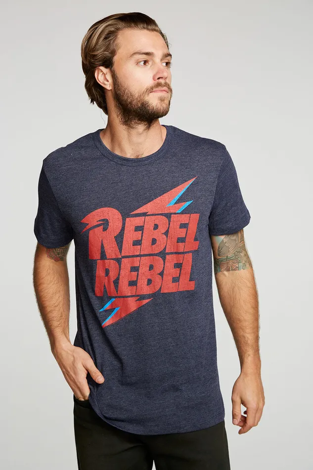 Tops Chaser Brand Mens David Bowie Rebel Rebel