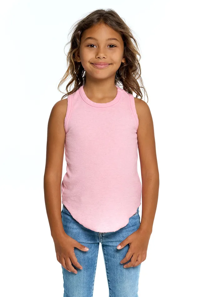 Tops Girls Linen Rib Racer Tank Chaser Brand