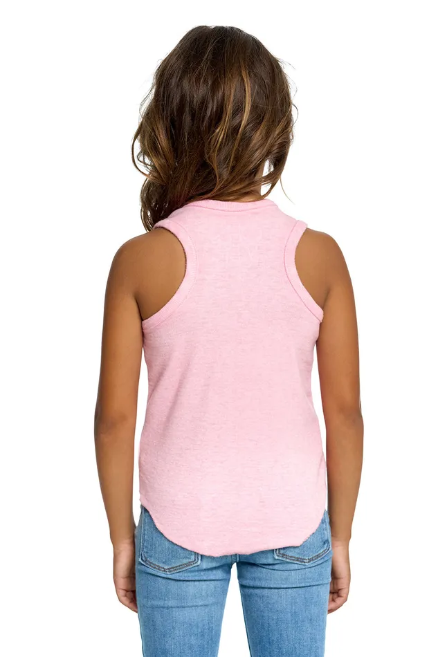 Tops Girls Linen Rib Racer Tank Chaser Brand Tops Girls Linen Rib Racer Tank Chaser Brand
