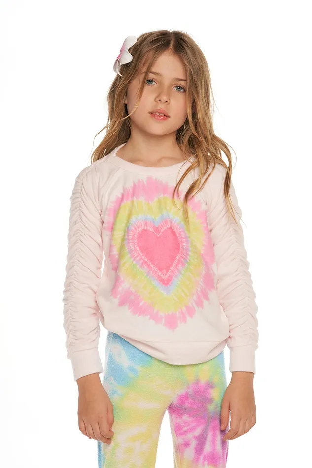 Tops Girls Rpet Bliss Knit Shirred Long Sleeve Pullover Chaser Brand