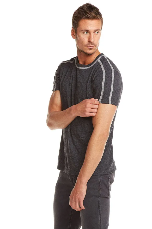 Tops Mens BLOCKED JERSEY SS TEE W CONTRAST BINDING Chaser Brand