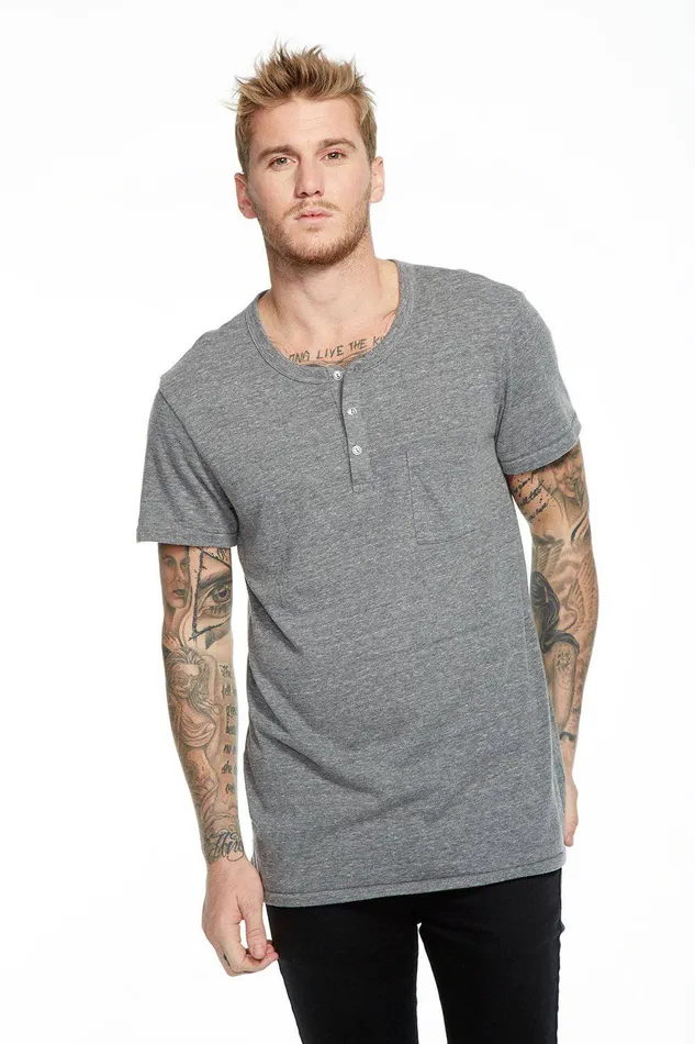 Tops TRIBLEND SS POCKET HENLEY 8211 Chaser Brand Mens