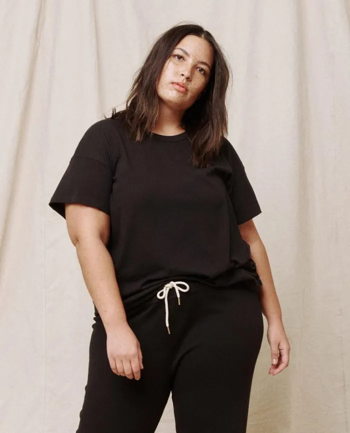 Tops Women039s The Great The Boxy Crew Almost Black