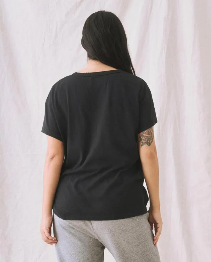 Tops Women039s The Great The Boxy Crew Almost Black