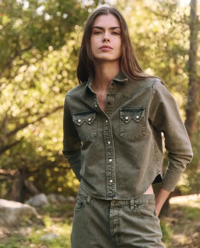 Tops Women039s The Great The Howdy Top Sunfaded Moss