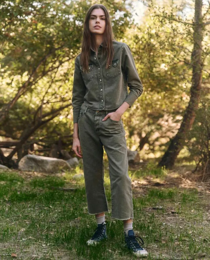 Tops Women039s The Great The Howdy Top Sunfaded Moss