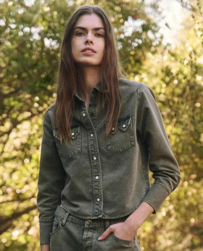 Tops Women039s The Great The Howdy Top Sunfaded Moss