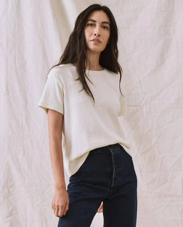Tops Women039s The Great The Little Recycled Rib Tee Natural