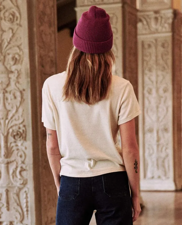 Tops Women039s The Great The Little Recycled Rib Tee Natural