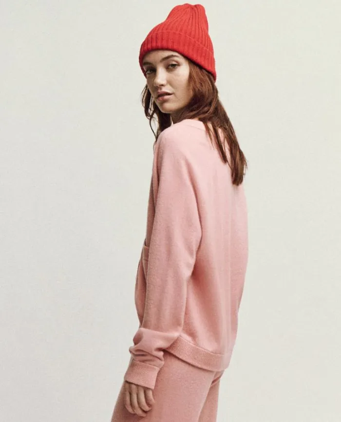 Tops Women039s The Great The Varsity Cardigan Sugared Rose