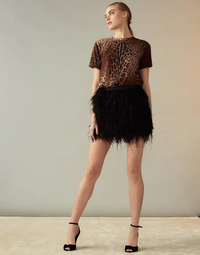 Tops Women Cynthia Rowley Leopard Tee