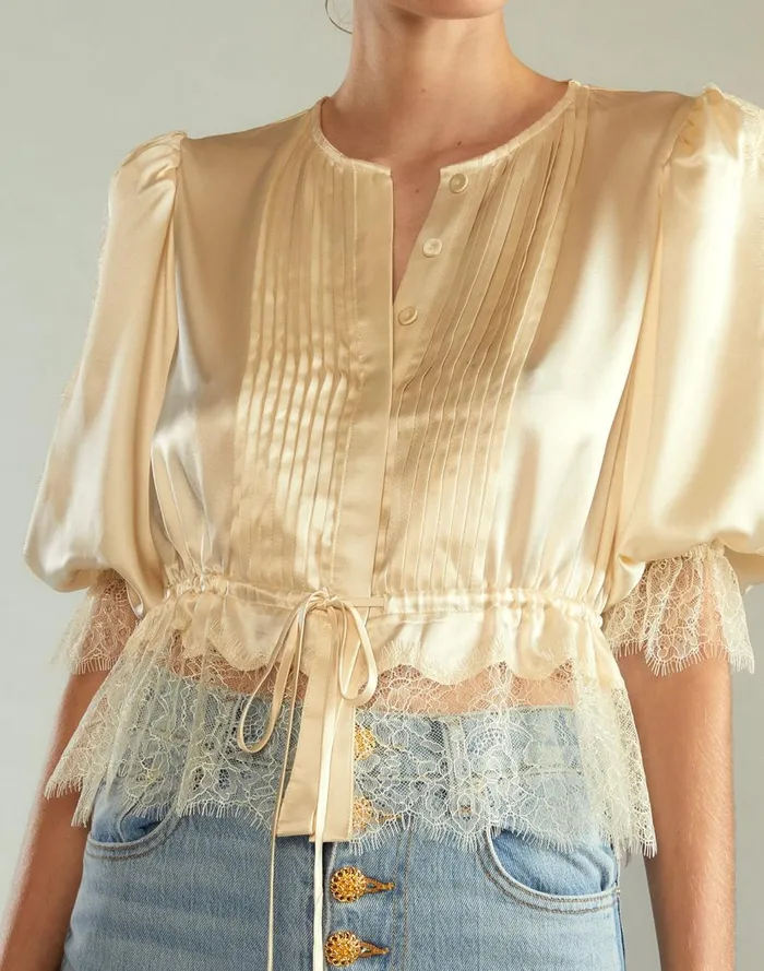 Tops Women Cynthia Rowley Lure Lace Blouse