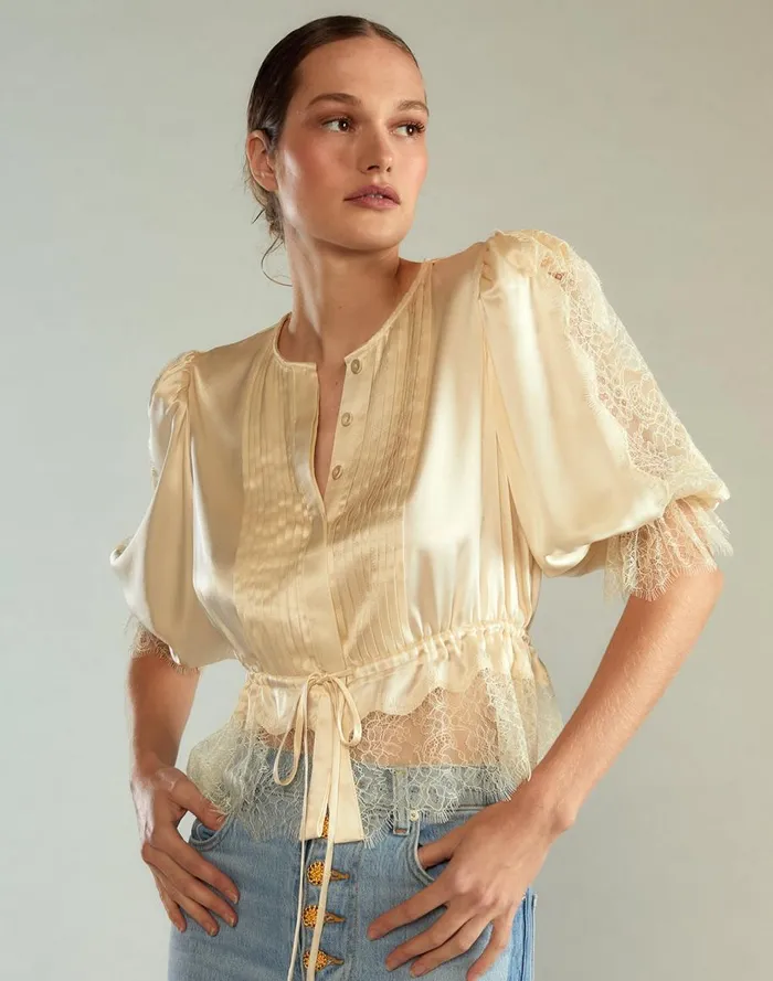 Tops Women Cynthia Rowley Lure Lace Blouse
