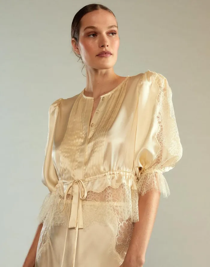 Tops Women Cynthia Rowley Lure Lace Blouse