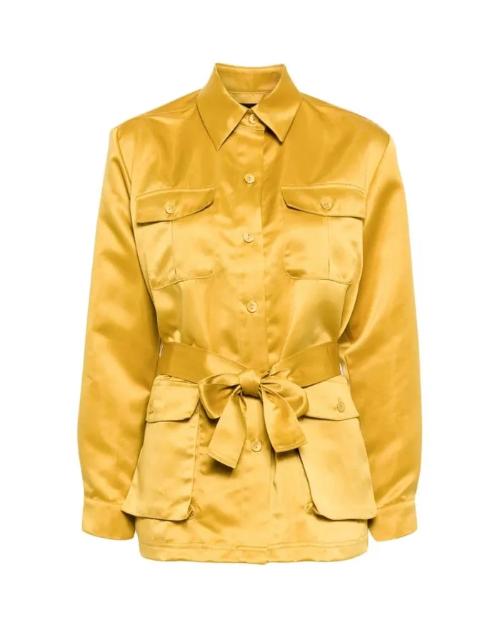 Tops Women Cynthia Rowley Satin Safari Jacket