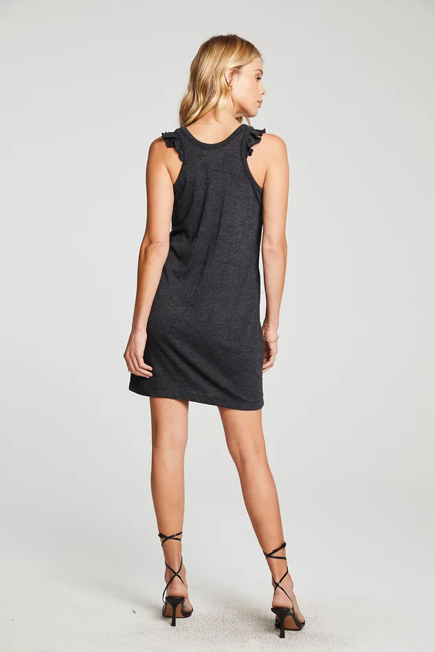 Triblend Jersey Ruffle Racer Dress Dresses Chaser Brand Womens