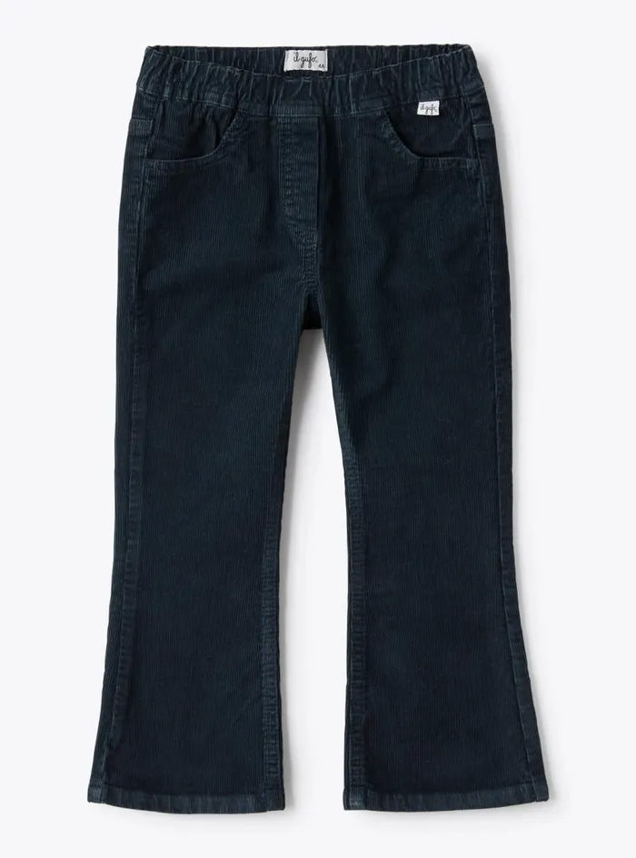 Trousers And Skirts Baby 036 Il Gufo Flared Design Velvet Trousers