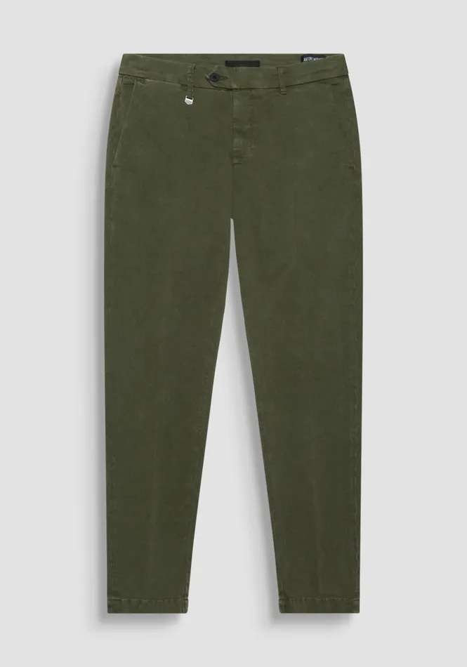 Trousers Men Antony Morato Bryan Skinny Fit Stretch Cotton Trousers Army Green