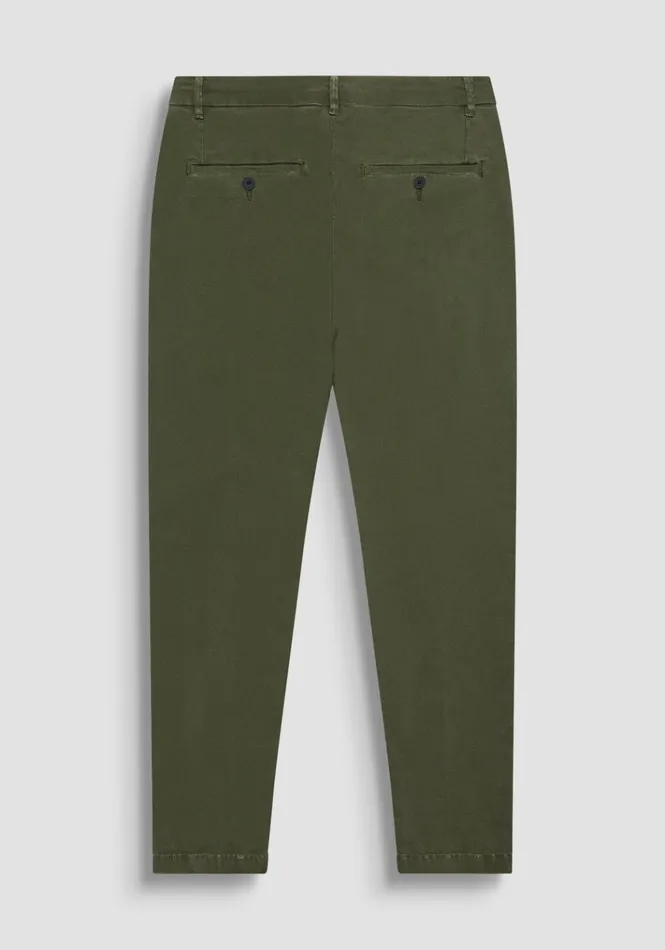 Trousers Men Antony Morato Bryan Skinny Fit Stretch Cotton Trousers Army Green