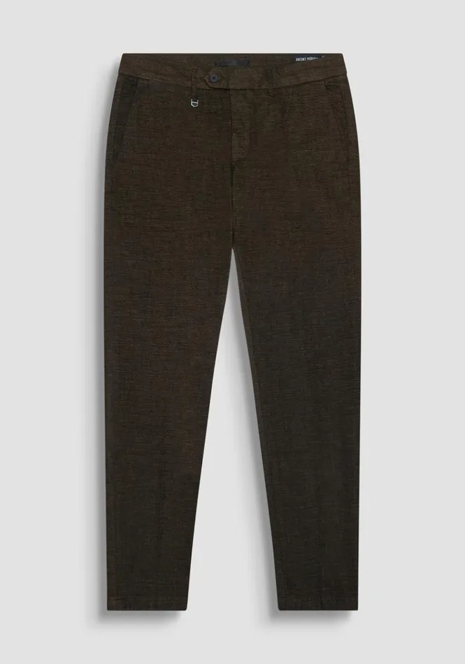 Trousers Men Antony Morato Bryan Skinny Fit Trousers In Stretch Cotton Viscose Blend Dark Tobacco Trousers Men Antony Morato Bryan Skinny Fit Trousers In Stretch Cotton Viscose Blend Dark Tobacco