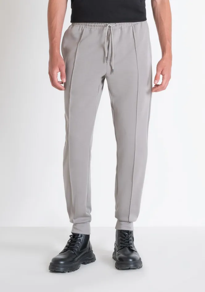 Trousers Men Antony Morato Carrot Fit Sweatpants In Cotton Blend With Elastic Clay