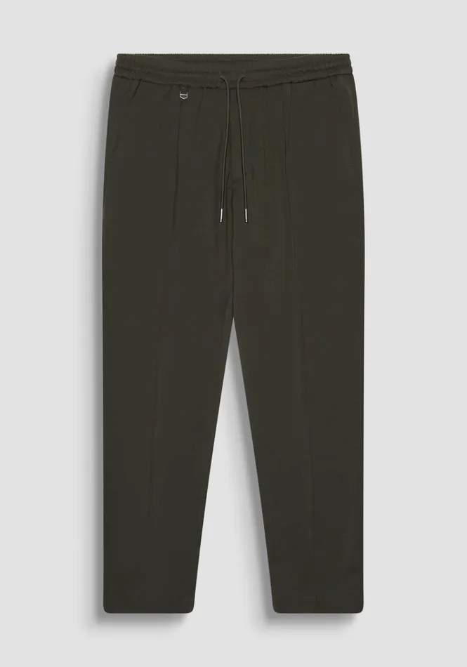 Trousers Men Antony Morato Regular Fit 034Neil034 Trousers In Green Viscose Blend Dark Olive Green