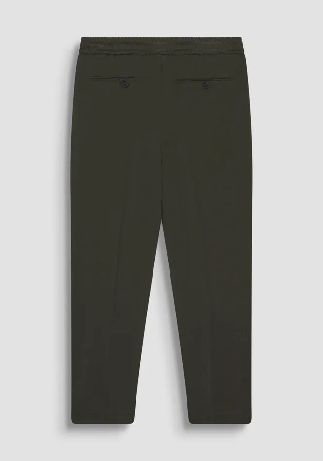 Trousers Men Antony Morato Regular Fit 034Neil034 Trousers In Green Viscose Blend Dark Olive Green