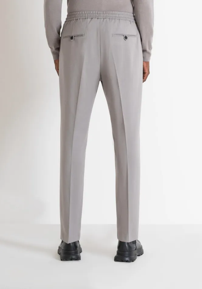 Trousers Men Antony Morato Regular Fit 034Neil034 Trousers In Grey Viscose Blend Clay