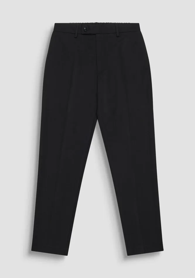 Trousers Men Antony Morato Relaxed Fit 034Evan034 Trousers In Wool Blend And Elastic Viscose Black
