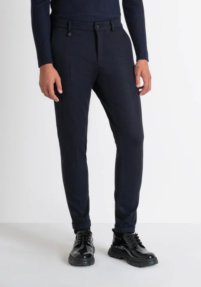 Trousers Men Antony Morato Super Skinny Fit 034Ashe034 Trousers In Viscose Blend Blue Ink