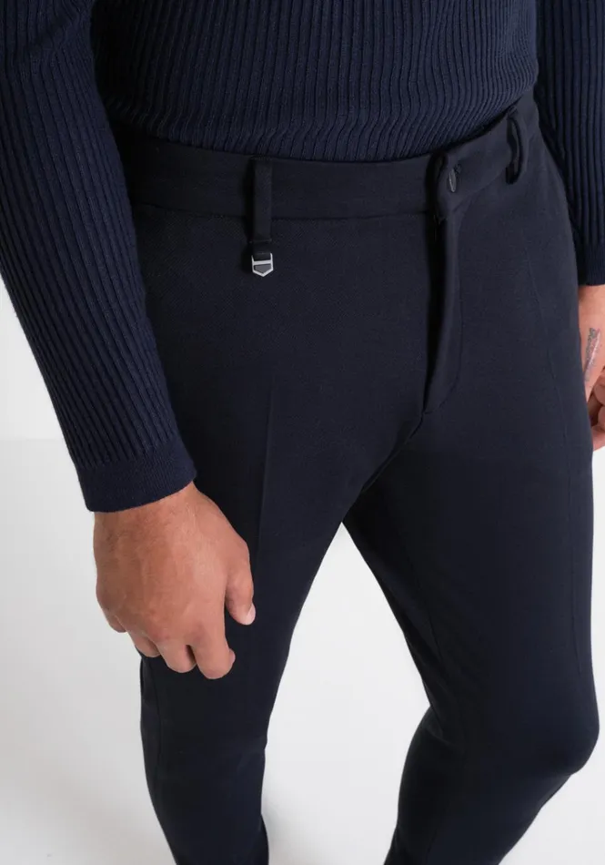 Trousers Men Antony Morato Super Skinny Fit 034Ashe034 Trousers In Viscose Blend Blue Ink