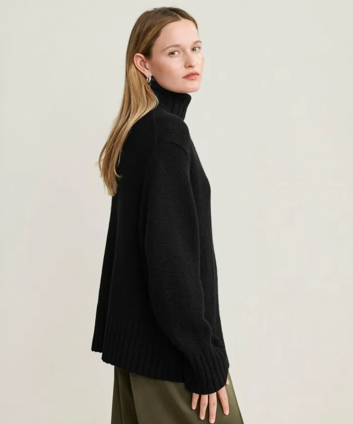 Turtlenecks Women Jenni Kayne Cashmere Jet Turtleneck Black