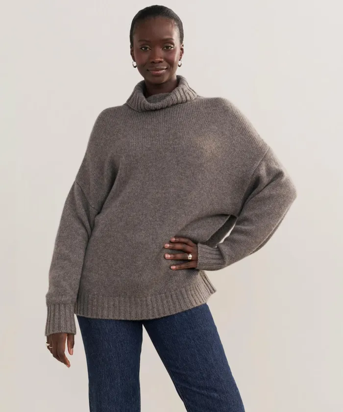 Turtlenecks Women Jenni Kayne Cashmere Porter Turtleneck Shadow Shadow