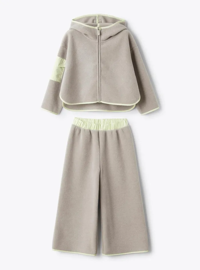 Twopiece Sets Girl 216 Il Gufo Hooded Fleece Set