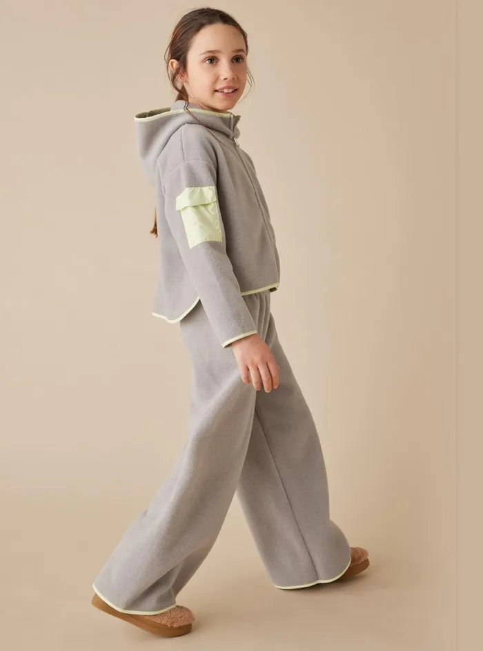 Twopiece Sets Girl 216 Il Gufo Hooded Fleece Set