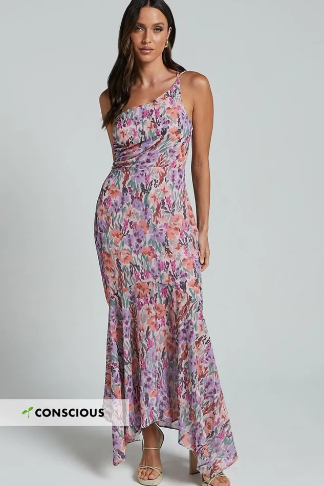 Valentina Midi Dress 8211 One Shoulder Mermaid Dress In Monet Floral Women Showpo Dresses Valentina Midi Dress 8211 One Shoulder Mermaid Dress In Monet Floral Women Showpo Dresses