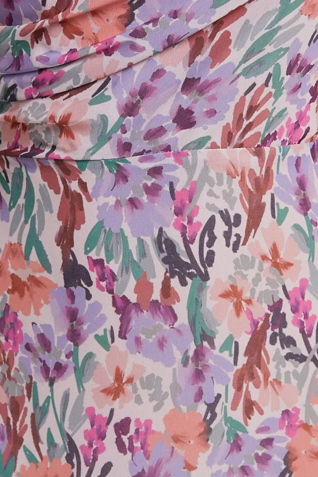 Valentina Midi Dress 8211 One Shoulder Mermaid Dress In Monet Floral Women Showpo Dresses