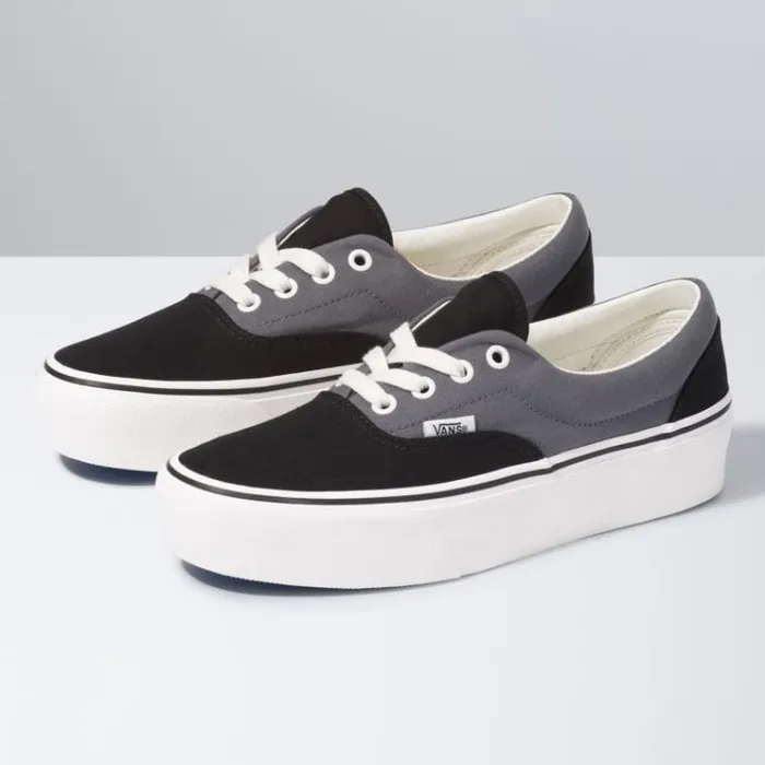 Vans 2Tone Era Platform BlackPewter Womens Classics Shoes