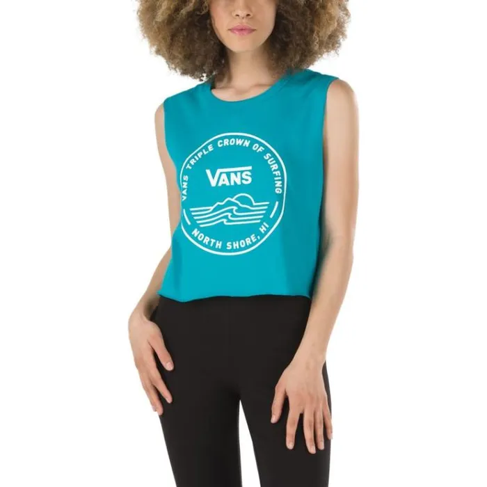 Vans 2020 VTCS Logo Muscle Tank Enamel Blue Womens TShirts and Tanks