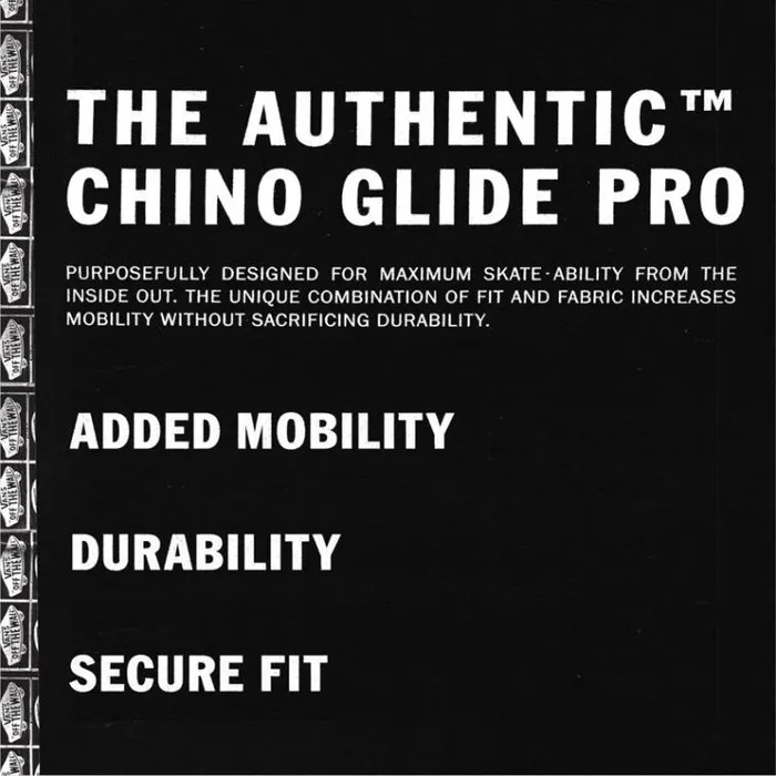 Vans Authentic Chino Glide Pro Black Mens Pants and Denim Vans Authentic Chino Glide Pro Black Mens Pants and Denim